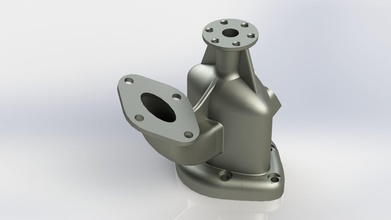 collettore modello inossidabile acciaio scarico tubatura ingegneria tecnologia 3d stampa acqua idraulica energia meccanico scienza 3d print model - Mito3D