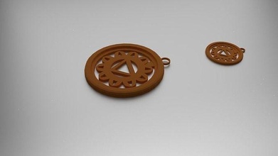 manipura solar plexus chakra pendant jewelry fashion asia pendants 3d print model - Mito3D