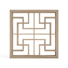 manjitsunagi part1 bois cadre géométrique conception kumiko japon tradition modèle art panneaux logos 3d print model - Mito3D