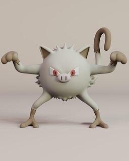 mankey game toy action pokemon anime japan tokio cartoon art manga cute home collectible sculpture character primeape games toys 3d print model - Mito3D