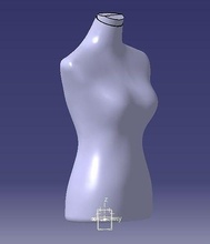 manichino femmina donna moda stoffa corpo vestito 3d print model - Mito3D