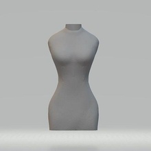 manken kadın moda giyim kumaş şekil elbise t gömlek heykel 3d print model - Mito3D