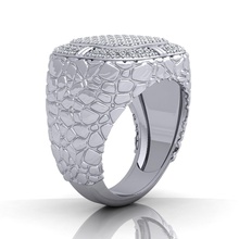 homem anel jóia gema noivado Casamento jóias diamante imprimível brilhante ouro joalheria moda beleza engagem esterlina roupa argolas 3d print model - Mito3D