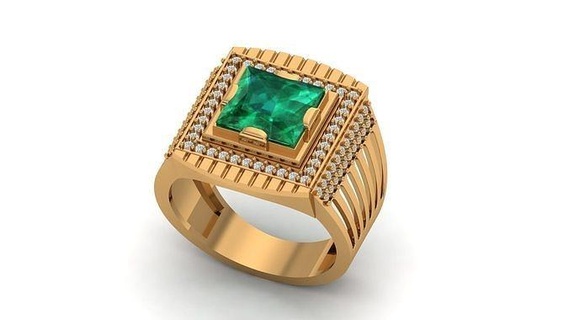 mans Ring Schmuck Ringe Gold druckbar Diamant Juwel Hochzeit Silber Platin Mode Engagement Luxus Design wertvoll modern 3d print model - Mito3D