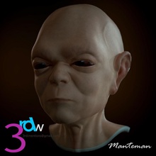 manteman 3d print model games-toys toys free highpoly creature 3dhead stl stereolitho games 3d print model - Mito3D