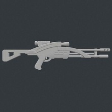 Gottesanbeterin Gewehr Waffe Videospiele Umfang Waffen scifi Massenwirkung Fiktion Spiele Spielzeuge 3d print model - Mito3D