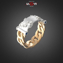 manuscript wedding ring rg0010 jewelry jewellery gold rings 3d print model - Mito3D
