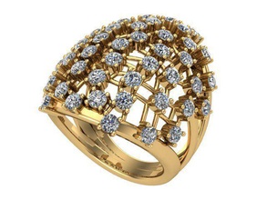 molti occhi ring gioielli diamante d'oro argento anello anelli 3d print model - Mito3D