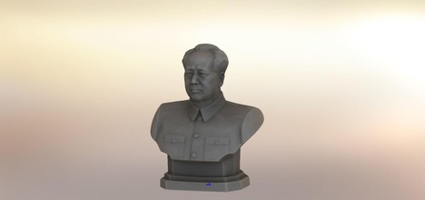 mao ze dong colore personnage modèle sculpture corps art sculptures 3d print model - Mito3D