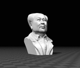 mao zedong tse tung kunst büste vorsitzende china chinesisch kommunistisch kolamachina medelis porträt skulptur skulpturen 3d print model - Mito3D
