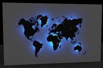 mapamundi aparado mapa mundial mundo planeta países continentes casa decoração 3d print model - Mito3D