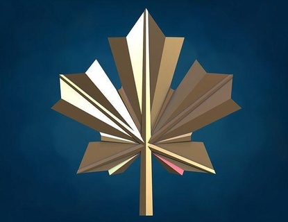 maple leaf canada abstract plant tree art sculptures 3d print model - Mito3D