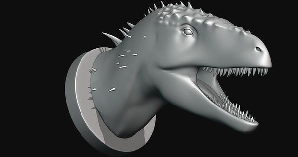 Mapusaurus Kopf Dinosaurier Dino Drucken 3d Modell druckbar drucken Kunst Skulpturen 3d print model - Mito3D
