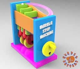 marble step machine automata toy games-toys games toys 3d print model - Mito3D