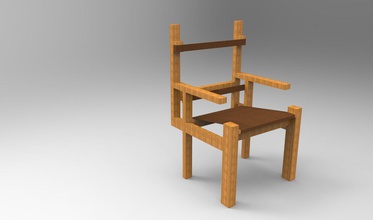 marcel breuer-slatted chair house furniture interior design product 3d print model - Mito3D