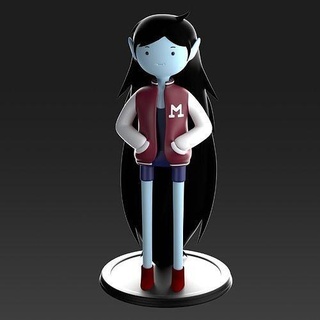 Marceline aventure temps l'aventure dessin animé personnage art sculptures 3d print model - Mito3D