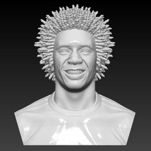 marcelo real madrid jugador busto 3d impresión listo mano fútbol brasil arte esculturas 3d print model - Mito3D