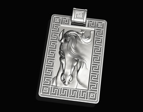 mare kolye takı stl yazdırılabilir at altın Gümüş platin hayvan sterling şık moda 3d erkekler kadınlar 3d print model - Mito3D