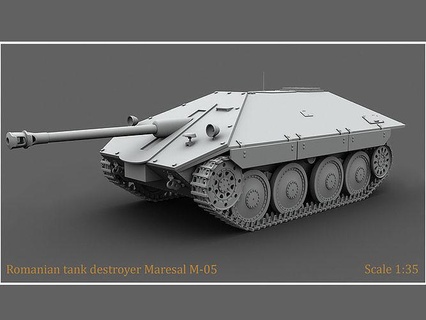 mareşal m05 3d Yazdır ölçek model 3dprint tank ww minyatürler Araçlar Almanca askeri obüs Romanyalı ağır hobi kendin yap otomotiv 3d print model - Mito3D