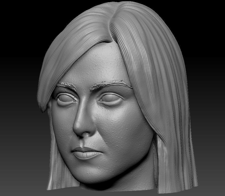 maria sharapova büst baş kadın tenis atlet spor dalları sanat heykeller 3D print model - Mito3D