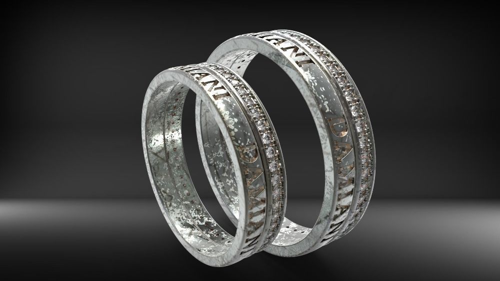 mariage grand dring dsolid 3dm stl bijoux gros tous les mm mélangé anneaux 3D print model - Mito3D
