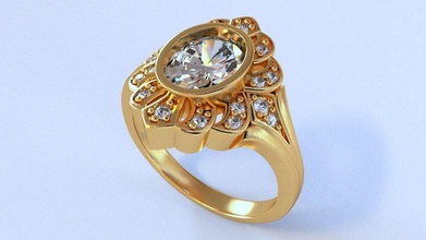 mariage ringe 121 druckbar platin kleidung brillant armband ohrring silber gold schmuck 3d print model - Mito3D
