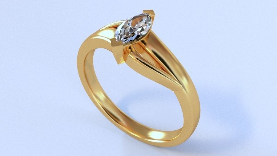 mariage anneaux 123 imprimable platine diamant bague prototypage doigt sterling gemme argent brillant or mode beauté bijoux 3D print model - Mito3D