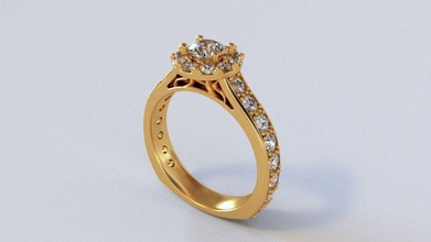 mariage argolas 64 anel imprimível platina roupa brilhante esterlina prototipagem diamante joalheria 3d print model - Mito3D