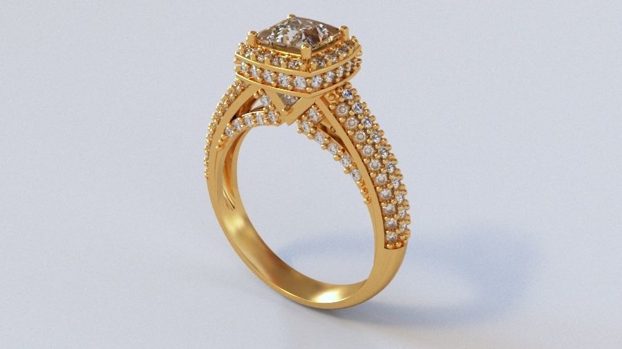 mariage anneaux de 68 bijoux les imprimable le platine bague en diamant prototypage or 3D print model - Mito3D