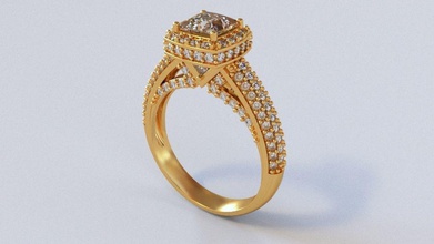 mariage anelli 68 gioielli stampabile disco di platino anello diamanti prototipazione d'oro 3d print model - Mito3D
