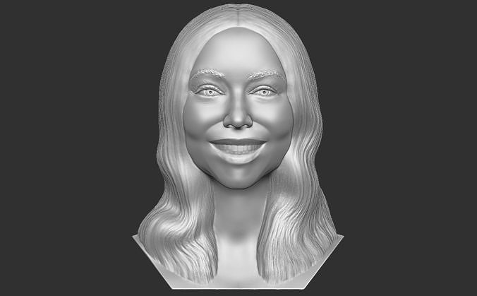 mariah carey bust 3d printing singer music musician christmas gift whitney houston justin bieber celine dion jennifer lopez shakira rihanna lady gaga hollywood art sculptures 3D print model - Mito3D