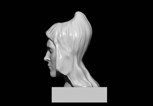 mariane bust statue statuette woman human head fig minifig character miniature sculpture cloth revolution france body art scans replicas 3d print model - Mito3D