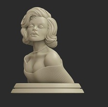 marilyn monroe 3d drucken modell schauspielerin frau legende skulptur statue symbol berühmtheit kunst skulpturen 3d print model - Mito3D