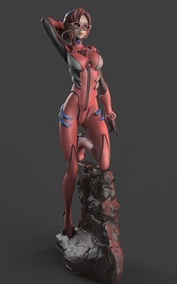 marimakinami 3d Yazdır anime evangelion kız Sanat fantezi karakter 3dsculpt zbrush karikatür heykeller 3d print model - Mito3D