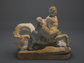 deniz centaur taşıma silenus louvre heykel erkek adam roma sanat fotoğraf taraması fotogrametri 3d taramak yazdırılabilir gençlik kuvvetli heykeller tarandı modeller 3d print model - Mito3D