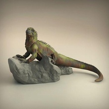 deniz iguana 3d baskı hayvan sürüngen yaratık yaban hayatı arkadaş oyuncak heykel minyatür heykelcik gerçekçi önceden desteklenen destekli kertenkele sanat heykeller 3d print model - Mito3D