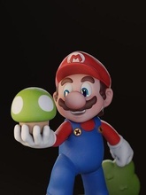 mario figurine art super bros snes nintendo toy world collectible sculptures statue video game character printing collectibles 3d print model - Mito3D
