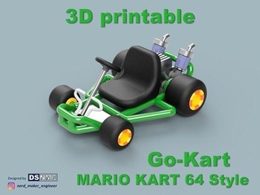 Mario Kart 64 Stil go kart san Plüsch Amiibos Kröte Spiele Gaming Nintendo luigi Pfirsich wario Bowser Yoshi Esel Amiibo jdn Laufbahn 3d print model - Mito3D