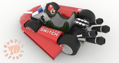 mario kart nintendo switch joy controller games toys 3d print model - Mito3D