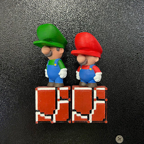 mario Luigi super bros taquiné Jeux jouets 3D print model - Mito3D
