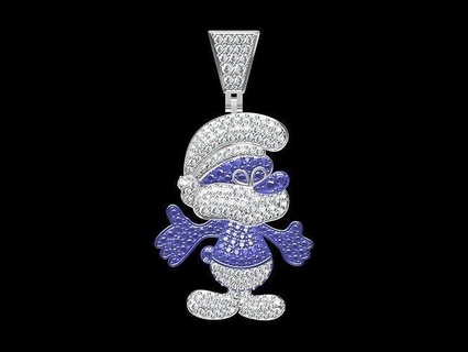 mario pendant uniq antiq art deco fancy bridal jewellery printable jewelry pendants 3d print model - Mito3D