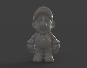 mario estátua supermario nintendo marioestátua jogos brinquedos 3d print model - Mito3D