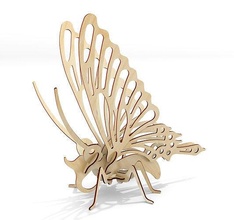 Mariposa papillon rompecabezas 3d puzzle insecte Jeux jouets 3d print model - Mito3D