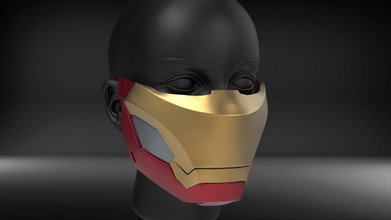 mark47 mask stl iron ironman covid covid19mask covidmask airsoft wearable marvel cosplay face hobby diy 3d print model - Mito3D