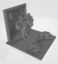 mark of beast revelation worship apocalypse bible art sculptures 3d print model - Mito3D