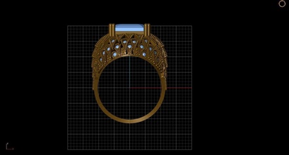 markazit men ring gem gold silver jewelry rings 3d print model - Mito3D