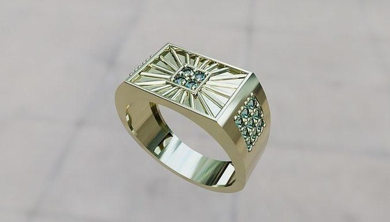 markiert Ring Schmuck Ringe Gold druckbar Silber Juwel Hochzeit Engagement 3d print model - Mito3D