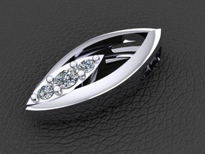 markiz pendant diamonds jewelry jewellery diamond gemstone platinum necklaces pendants 3d print model - Mito3D