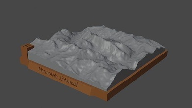 Marmolada Berg Landschaft Vulkan Terrain Umgebung Natur Photogrammetrie Elevation Wissenschaft 3d print model - Mito3D