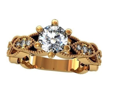 marquises modelado milgrain anel joalheria prata ouro diamante moda cafajeste esterlina imprimível platina brilhante safira noivado Casamento branco rubi roupa argolas 3d print model - Mito3D